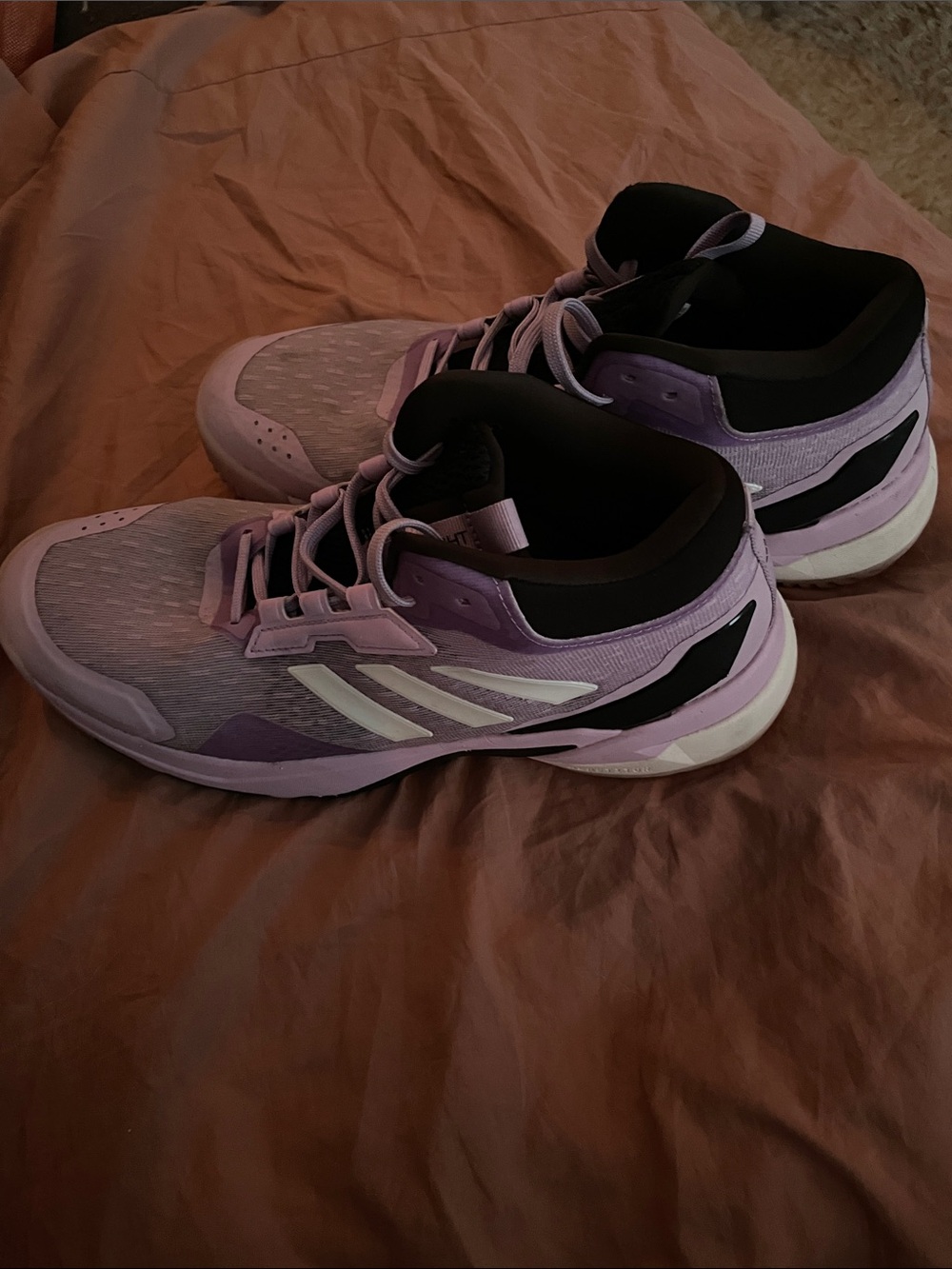 adidas Women's Lavender and White Athletic Shoes